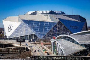 Mercedes Benz Stadium Aerial View   Atlanta GA 3566